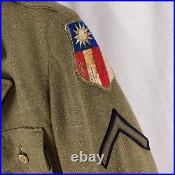 Original WWII US Army Uniform CBI Patched Pacific