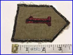 Original WWII U. S. Army 1st Infantry Division Wool Cut Edge Black British Patch