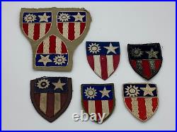 Original Ww2 China Burma India Cbi Ledo Road 8 Patches Lot U. S. Army