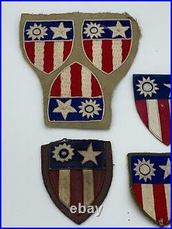 Original Ww2 China Burma India Cbi Ledo Road 8 Patches Lot U. S. Army