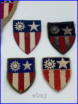 Original Ww2 China Burma India Cbi Ledo Road 8 Patches Lot U. S. Army