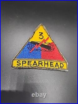 Original Ww2 Us Army 3rd Armored Division Spearhead Theatre Made Patch