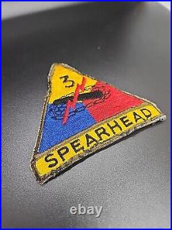 Original Ww2 Us Army 3rd Armored Division Spearhead Theatre Made Patch
