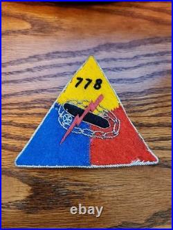 Original Wwii Occupation Us Army 778th Tank Battalion German Made Bullion Original Wwii Occupation Us Army 778th Tank Battalion German Made Bullion
