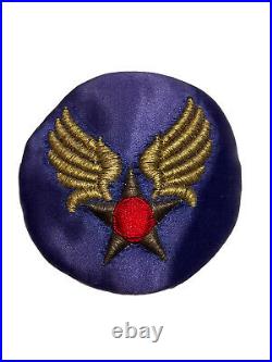 Original Wwii U. S. Army Air Force Usaaf Bullion On Silk Theater Made Patch