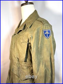 Original Wwii Us Army M43 Field Jacket 79th Infantry Division