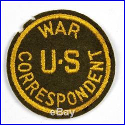 Original Wwii Us Army War Correspondent Wool Felt Shoulder Patch Ssi Insignia