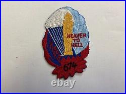 PK3091 WW2 US Army Patch 674th Airborne Field Artillery Battalion L1D