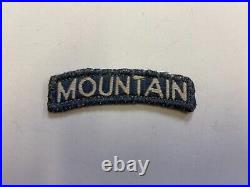 PK3095 WW2 US Army Patch 10th Mountain Division Tab Woven Style L1D
