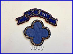 PK3107 WW2 US Army Patch And Tab 88th Infantry Division Blue Devils 2pc L1E