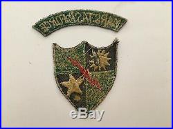 Pk133 Original WW2 US Army CBI 5307th Merrill's Marauders Patch Set WB10