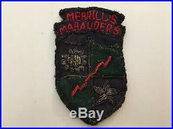 Pk151 Original WW2 US Army CBI 5307th Merrill's Marauders Patch Cotton/Wool WA11