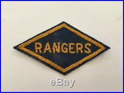 Pk190 Original WW2 US Army Rangers Patch Chain Stitch WA11