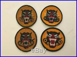 Pk207 Original WW2 US Army Tank Destroyer Forces Patches Set Of 4 WA10