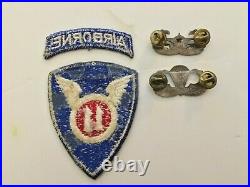 Pk234 Original WW2 US Army Set Of Wings And Patch With Tab Japanese Made WA10