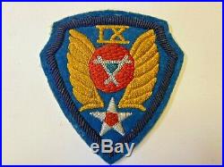 Pk457 Original WW2 US Army Air Force IX Engineer Command Patch Wool WA10