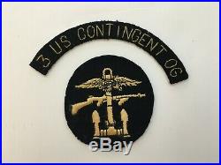 Pk46 Original WW2 US Army OSS 3rd Contingent OG Combined Operations Patch WC10