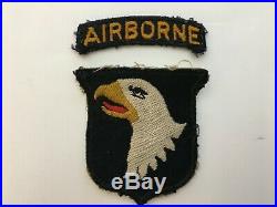 Pk48 Original WW2 US Army 101st Airborne Division Patch Set English Made WC10