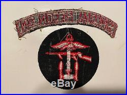 Pk502 Original WW2 US Army OSS Patch And Tab Set Special Recon Battalion WB11