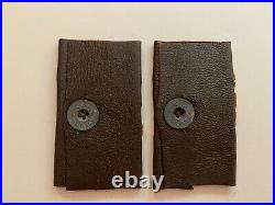 Pk515 Original WW2 US Army Pair Of CBI NCO Shoulder Rank Leather Slip On WB11