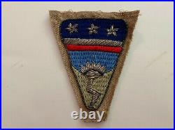 Pk580 Original WW2 US Army CBI Ledo Road Patch Bullion On Khaki Twill WB5