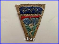 Pk580 Original WW2 US Army CBI Ledo Road Patch Bullion On Khaki Twill WB5