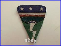 Pk581 Original WW2 US Army CBI Ledo Road Patch Leather Sewn On Leather WB5