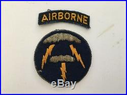 Pk63 Original WW2 US Army 21st Airborne Division Ghost Division Patch Set WC11