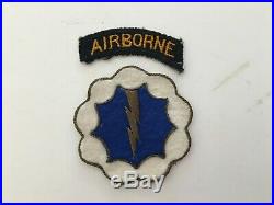 Pk64 Original WW2 US Army 9th Airborne Division Ghost Division Patch Set WC11