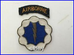 Pk64 Original WW2 US Army 9th Airborne Division Ghost Division Patch Set WC11