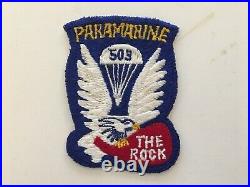 Pk76 Original WW2 US Army 503rd Parachute Regiment The Rock Paramarine WC11