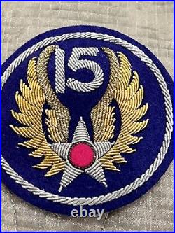 Post WW2 US Army 15TH AIR FORCE Bullion Patch Japanese Made Excellent Cond