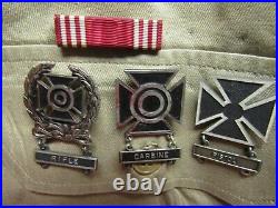 Post WWII1958 US Army 26th Signal Bn. 7th Army + Insignia + Ascot + Khaki Shirt