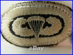 Post WWII US Army Airborne Medical Battalion with Embroidered Wings ET, Oval Patch
