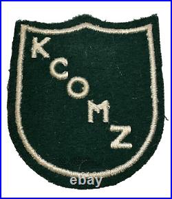Post WWII U. S. Army Korean Made KCOMMZ Comm Zone Twill Back Cut Edge Patch