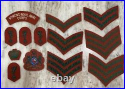 Post World War II British army military patch's, Stripes, Ranks