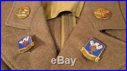 Pre WWII Uniform US Army Air Force Class A Uniform Jacket Ike Patch Chevron Pin