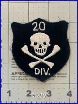 Pre WW 2 US Army 20th Division Patch (Glue On Back Glows) Inv# K4928