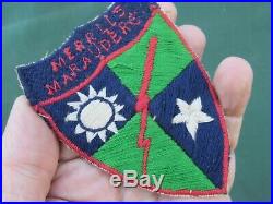 RARE! 100% ORIGINAL WWII US Army Merrill's Marauders theater made patch