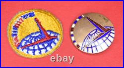 RARE COPPER WW2 US ARMY AIR CORPS AIR FERRYING COMMAND INSIGNIA DI PB & Patch