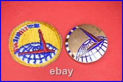 RARE COPPER WW2 US ARMY AIR CORPS AIR FERRYING COMMAND INSIGNIA DI PB & Patch