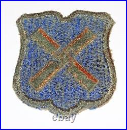 RARE ORIGINAL CUT-EDGE, GREENBACK WW2 12th ARMY CORPS OD BORDER PATCH