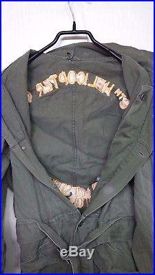 RARE Vintage WW2 US ARMY HBT COVERALL Suit + Patch Work Military Uniform Clothes