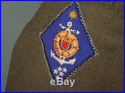 RARE WWII 35th Transportation Corps Service Group Patch & Ike Jacket US Army