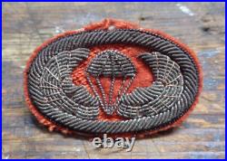 RARE WWII vintage US Army Airborne 674th PFAB uniform bullion oval Japanese Made