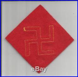Rare 1st Design WW 2 US Army 45th Infantry Division Wool Patch Inv# S811