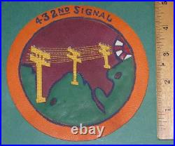Rare 432nd Signal Heavy Construction Battalion Leather Patch CBI WW 2 US Army
