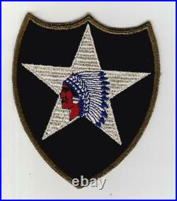 Rare Gemsco WW 2 US Army 2nd Infantry Division OD Border Patch Inv# S475