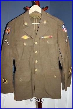 Rare Original WW2 10th U. S. Army Air Forces & CBI Patched Uniform Jacket, 1941 d