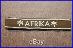 Rare Original WW2 German Army Afrika Corps Uniform Cuff Title from U. S. Vet Lot